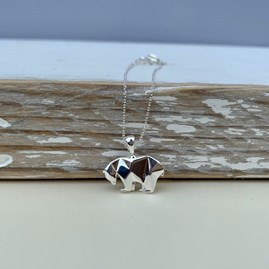 Sterling Silver Origami Polar Bear Earrings Sterling Silver Origami Polar Bear Earrings