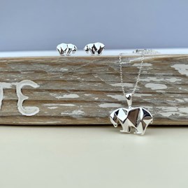 Sterling Silver Origami Polar Bear Earrings Sterling Silver Origami Polar Bear Earrings