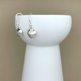 Sterling Silver Puffed Heart Earrings Sterling Silver Puffed Heart Earrings