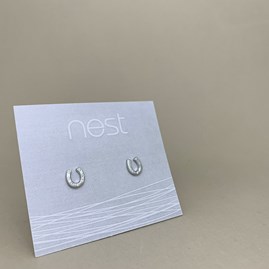 Sterling Silver Horseshoe Stud Earrings Sterling Silver Horseshoe Stud Earrings
