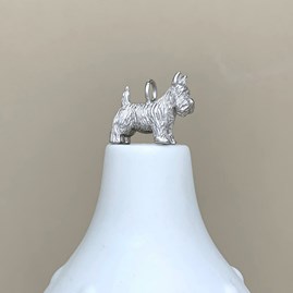 Personalised Silver Scottie Dog Charm Necklace Personalised Silver Scottie Dog Charm Necklace