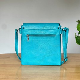 Cross Body Press Stud Bag in Teal Cross Body Press Stud Bag in Teal