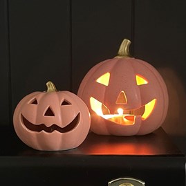 Porcelain Orange and Gold Pumpkin Decoration Porcelain Orange and Gold Pumpkin Decoration