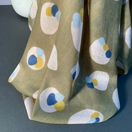 Painted Splodges Scarf In Olive Painted Splodges Scarf In Olive