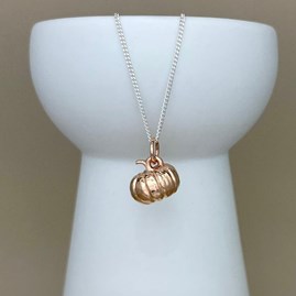 Personalised Pumpkin Sterling Silver Necklace Personalised Pumpkin Sterling Silver Necklace