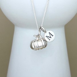 Personalised Pumpkin Sterling Silver Necklace Personalised Pumpkin Sterling Silver Necklace