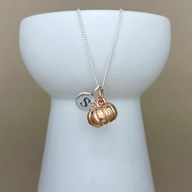 Personalised Pumpkin Sterling Silver Necklace Personalised Pumpkin Sterling Silver Necklace