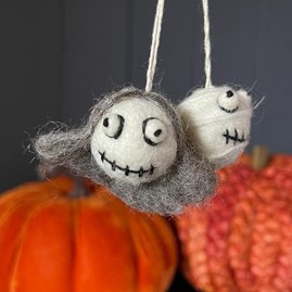 Felt Mummy and Halloween Heads Hanging Decorations Felt Mummy and Halloween Heads Hanging Decorations