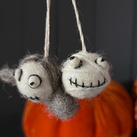 Felt Mummy and Halloween Heads Hanging Decorations Felt Mummy and Halloween Heads Hanging Decorations