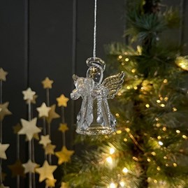 Glass Icicles Angel Hanging Decoration Glass Icicles Angel Hanging Decoration
