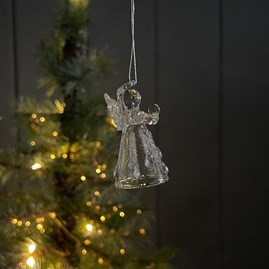 Glass Icicles Angel Hanging Decoration Glass Icicles Angel Hanging Decoration