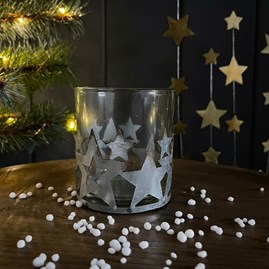 Silver Stars Tea Light Holder Silver Stars Tea Light Holder