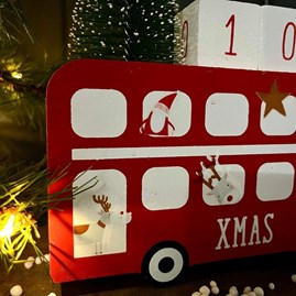 Wooden London Bus Brick Number Advent Wooden London Bus Brick Number Advent