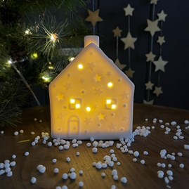 Porcelain Light Up Star House Porcelain Light Up Star House