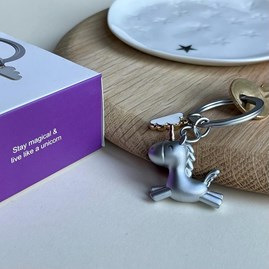 Flying Unicorn & Cloud Keyring Flying Unicorn & Cloud Keyring