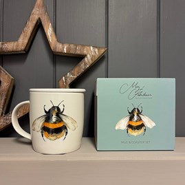 Meg Hawkins Bee Mug & Coaster Set Meg Hawkins Bee Mug & Coaster Set