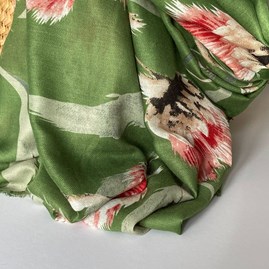 Thistle Print Scarf in Green Thistle Print Scarf in Green