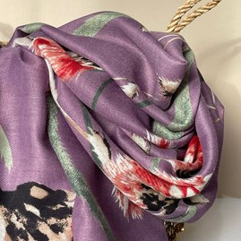 Thistle Print Scarf in Purple Thistle Print Scarf in Purple