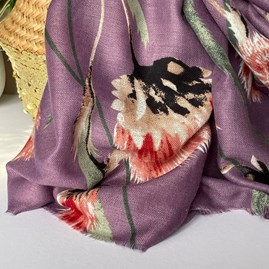 Thistle Print Scarf in Purple Thistle Print Scarf in Purple