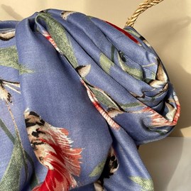 Thistle Print Scarf in Denim Blue Thistle Print Scarf in Denim Blue