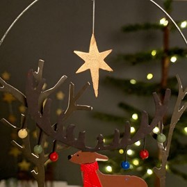 Majestic Stag With Baubles Hanging Decoration Majestic Stag With Baubles Hanging Decoration