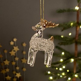 Hanging Glass Reindeer Decoration Hanging Glass Reindeer Decoration