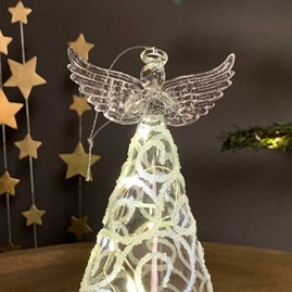 Light Up Glass Angel Hanging Decoration Light Up Glass Angel Hanging Decoration