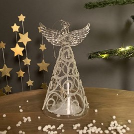 Light Up Glass Angel Hanging Decoration Light Up Glass Angel Hanging Decoration