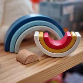 Wooden Rainbow Stacking Arches Toy Wooden Rainbow Stacking Arches Toy