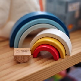Wooden Rainbow Stacking Arches Toy Wooden Rainbow Stacking Arches Toy