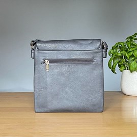 Cross Body Bag With Tassel in Dark Grey