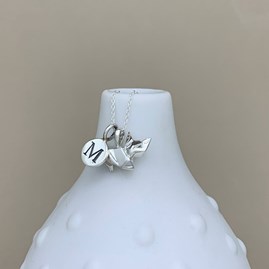 Personalised Solid Silver Origami Cat Necklace Personalised Solid Silver Origami Cat Necklace