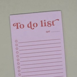 To Do List Pad - Pink & Red