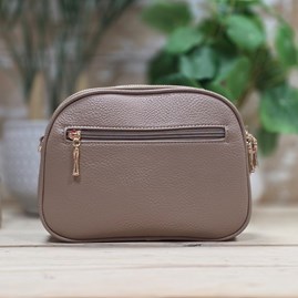 Triple Zip Cross Body Bag in Khaki Triple Zip Cross Body Bag in Khaki