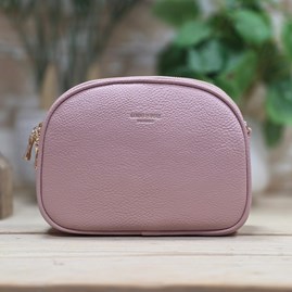 Triple Zip Cross Body Bag in Pink