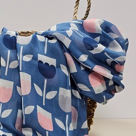 Tulips Scarf in Denim Blue Tulips Scarf in Denim Blue