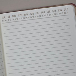 Vegan Leather Pocket Journal - Burgundy & Pink