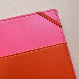 Vegan Leather Pocket Journal Pink & Chilli Vegan Leather Pocket Journal Pink & Chilli