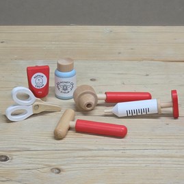 Vintage Wooden Doctor's Medical Kit