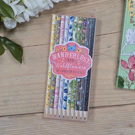 'Wanderlust and Wildflowers' Set of 10 Coloured Pencils
