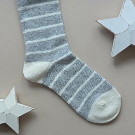 Welly Boot Striped Socks in Grey Welly Boot Striped Socks in Grey