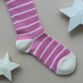 Welly Boot Striped Socks in Pink Welly Boot Striped Socks in Pink