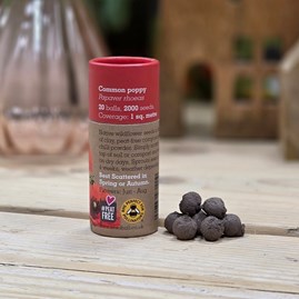 Wildflower Seed Balls in a Tube - Common Poppy