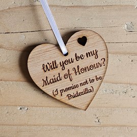 'Will You Be My Maid Of Honour' Decoration and Card 'Will You Be My Maid Of Honour' Decoration and Card