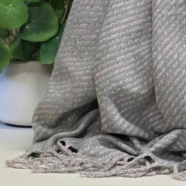 Winter Fleck Blanket Scarf in Grey