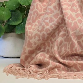 Winter Leopard Blanket Scarf in Pink Winter Leopard Blanket Scarf in Pink