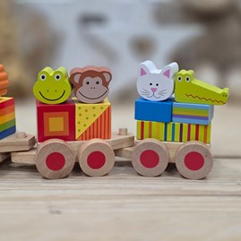 Wooden Animal Puzzle Train