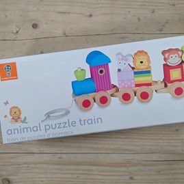 Wooden Animal Puzzle Train