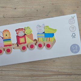 Wooden Animal Puzzle Train