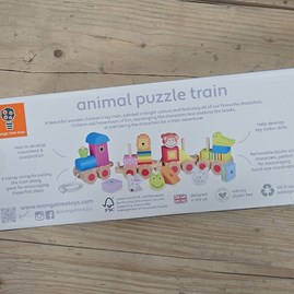 Wooden Animal Puzzle Train